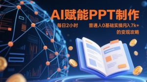 AI赋能PPT制作，每日2小时普通人0基础实操月入7k+ 的变现攻略6yun-890资源网